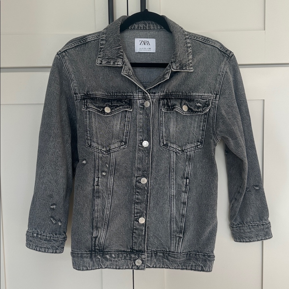 Zara Distressed Denim Jacket